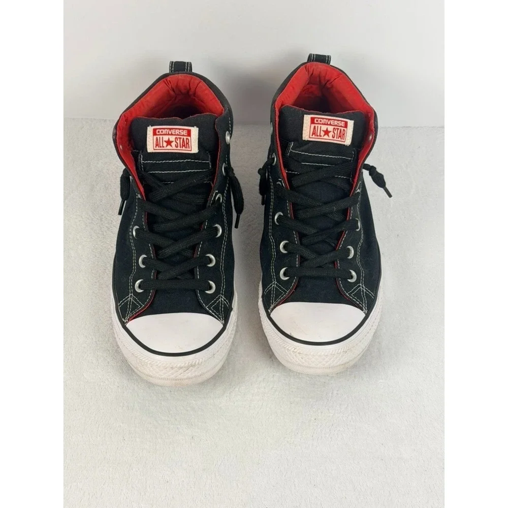 Converse Chuck Taylor All Star High Street Mid Black Red Men's Size 12 146173F